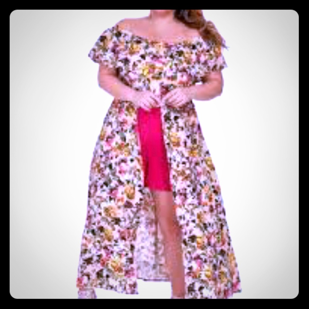 Ashley Stewart summer romper maxi overlay. Size 26